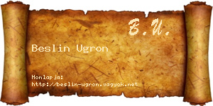 Beslin Ugron névjegykártya